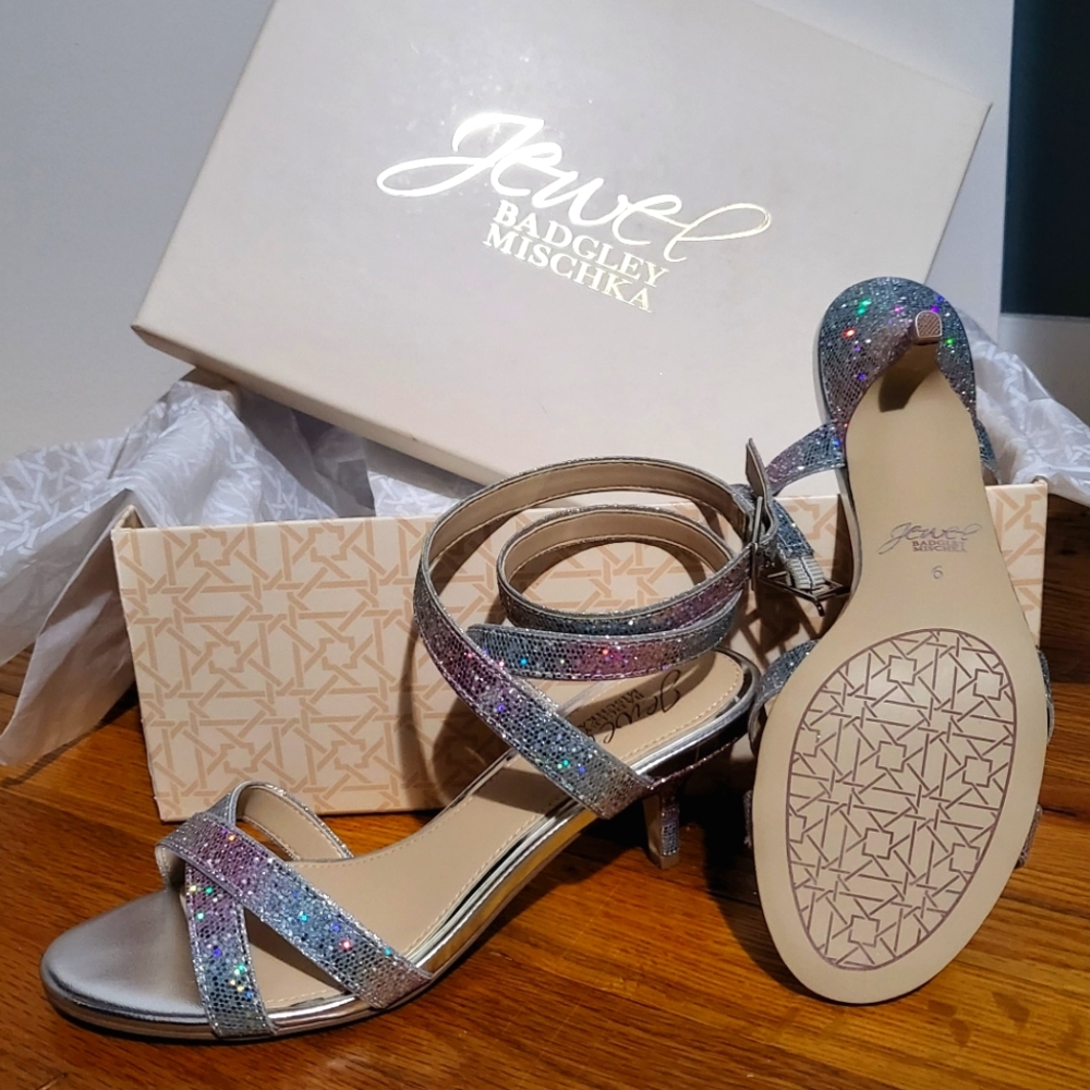 Rainbow Jewel Badgley Mischka Kitten Heels